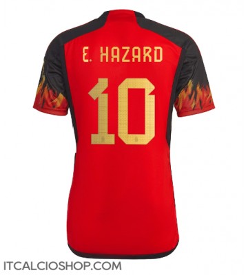 Belgio Eden Hazard #10 Prima Maglia Mondiali 2022 Manica Corta
